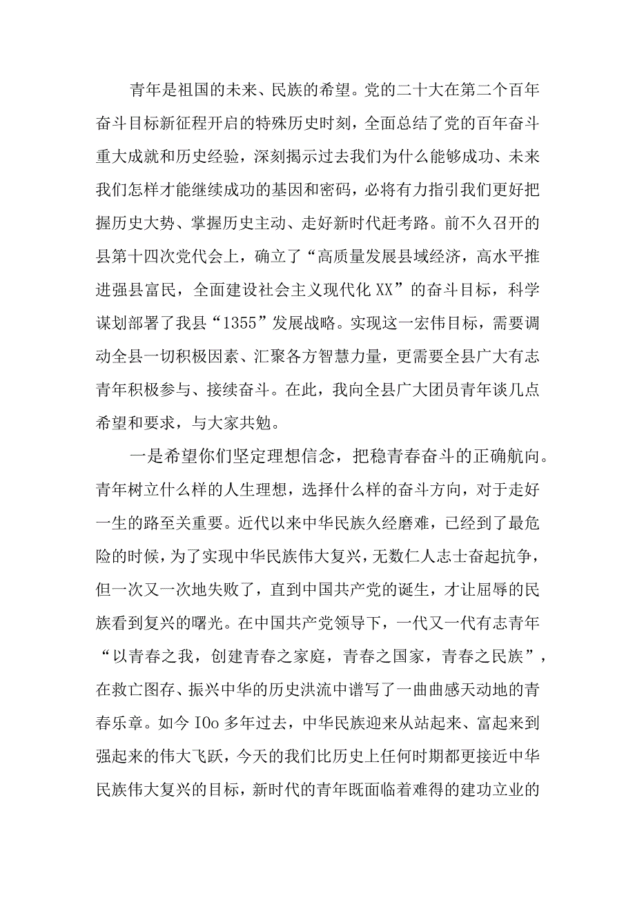 在共青团代表大会上的讲话.docx_第2页