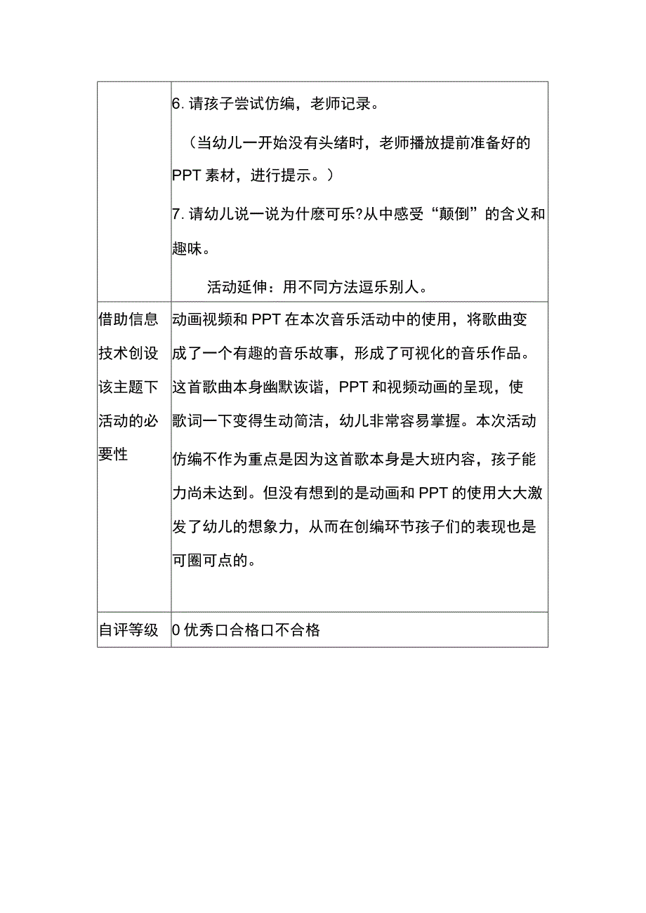 微能力点H1技术支持的情境创设主题说明(主题名称：音乐活动《颠倒歌》）.docx_第2页