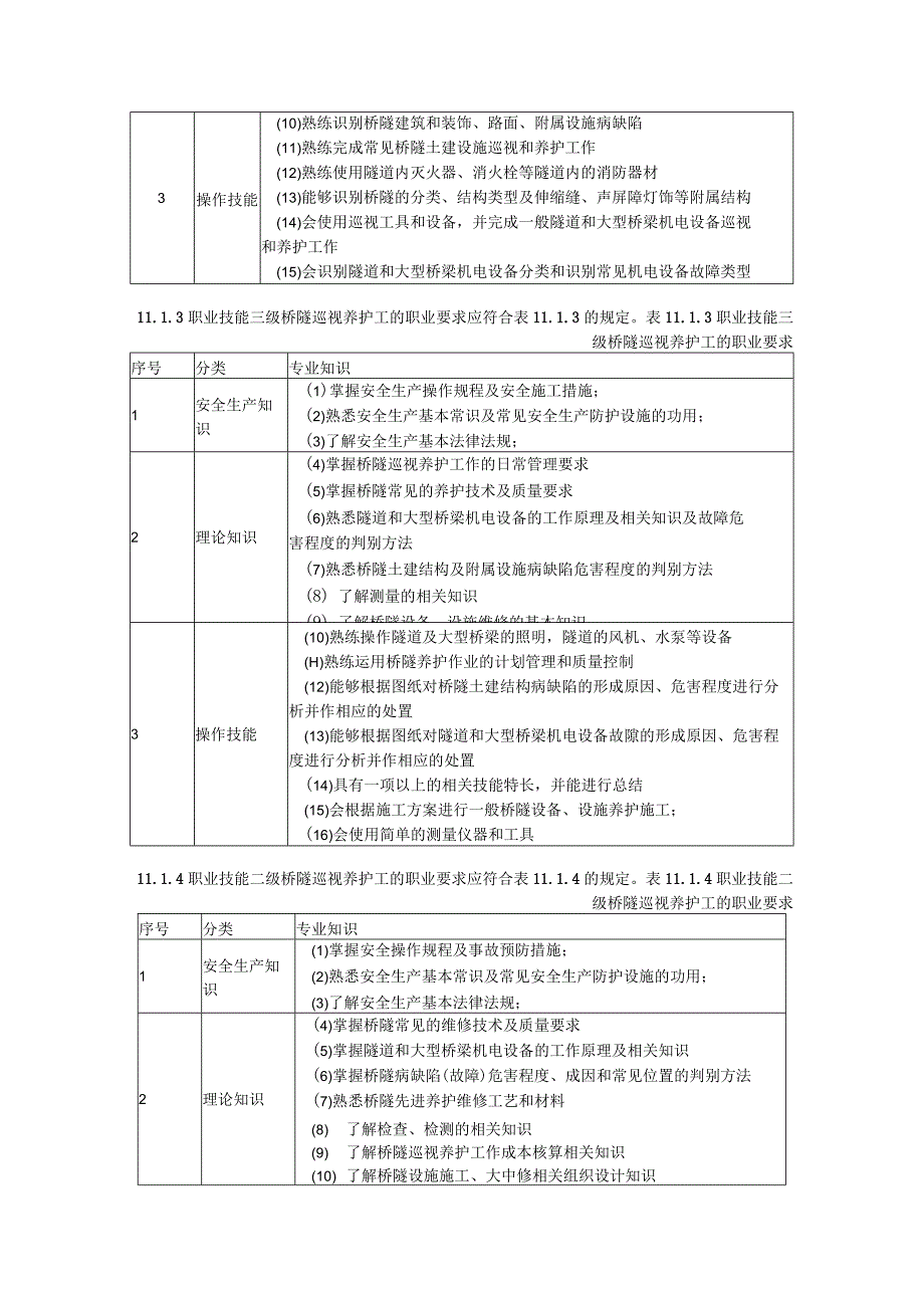 城市道路施工养护桥隧巡视养护工职业技能标准.docx_第2页