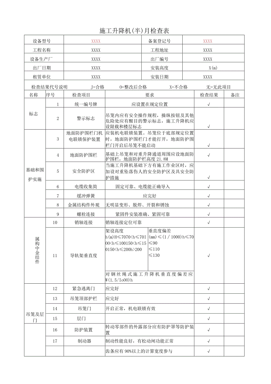 施工升降机安全检查表.docx_第1页