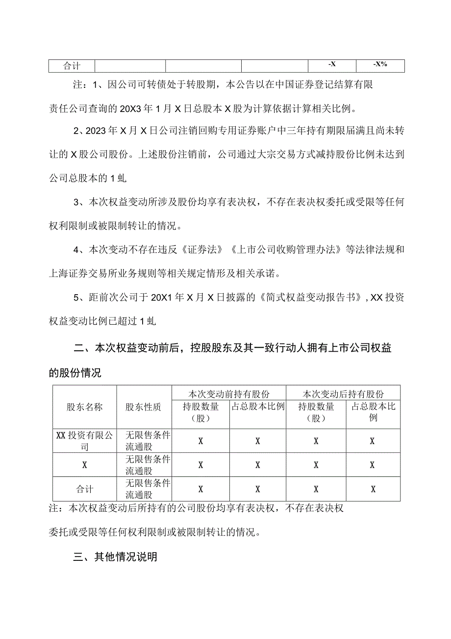 XX学校股份有限公司关于控股股东权益变动超过1%的提示性公告.docx_第2页