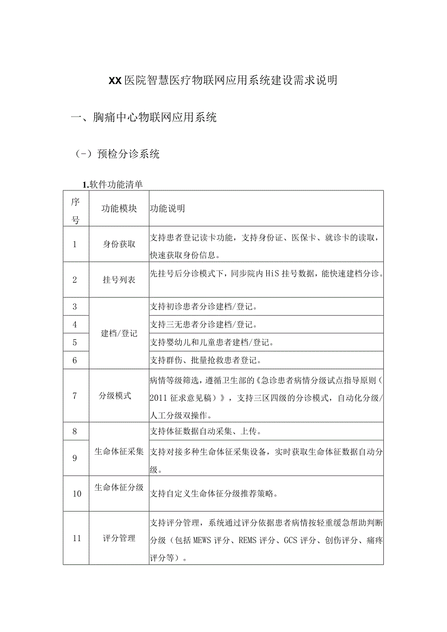 XX医院智慧医疗物联网应用系统建设需求说明.docx_第1页