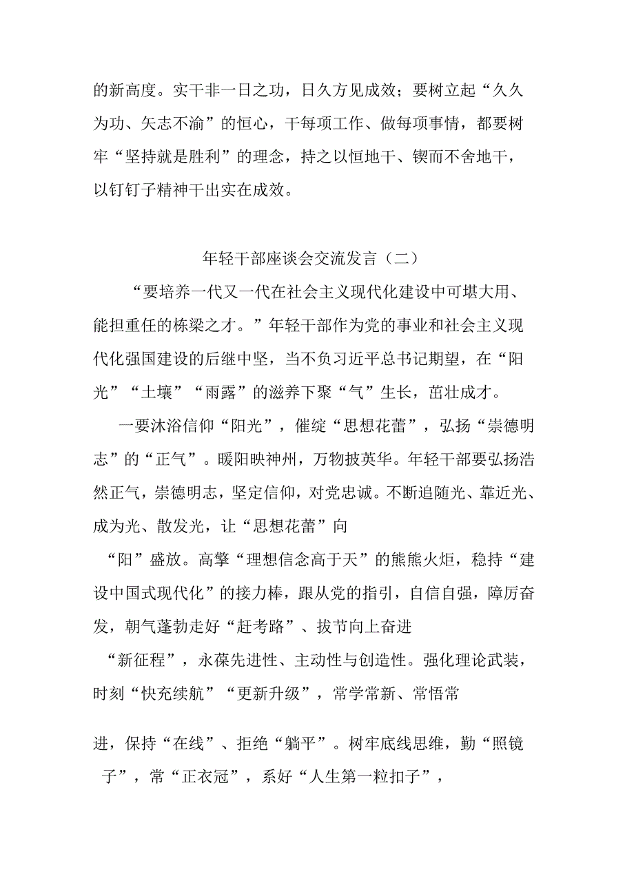 年轻干部座谈会交流发言3篇.docx_第3页