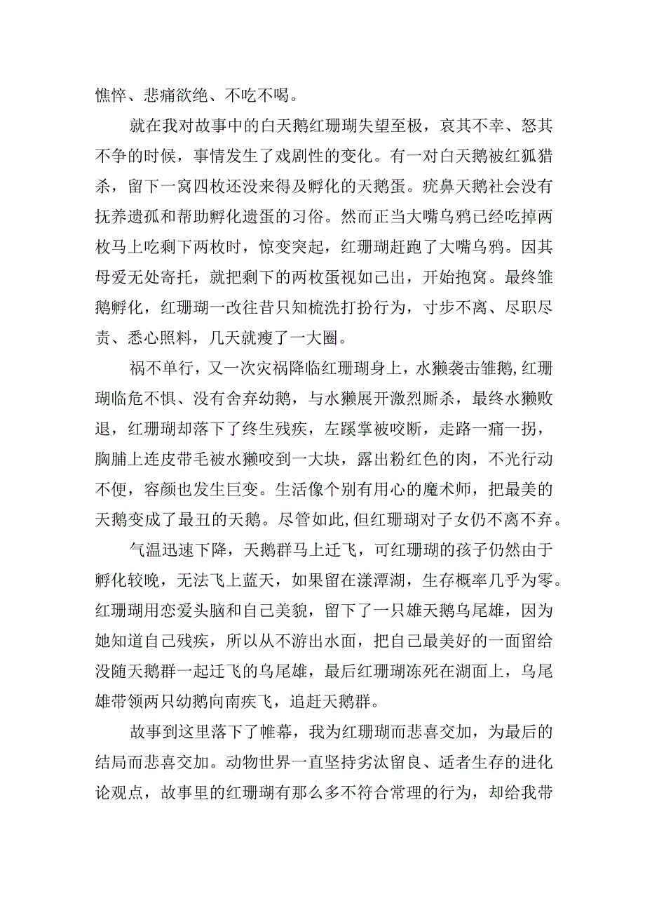 读《白天鹅红珊瑚》有感.docx_第2页