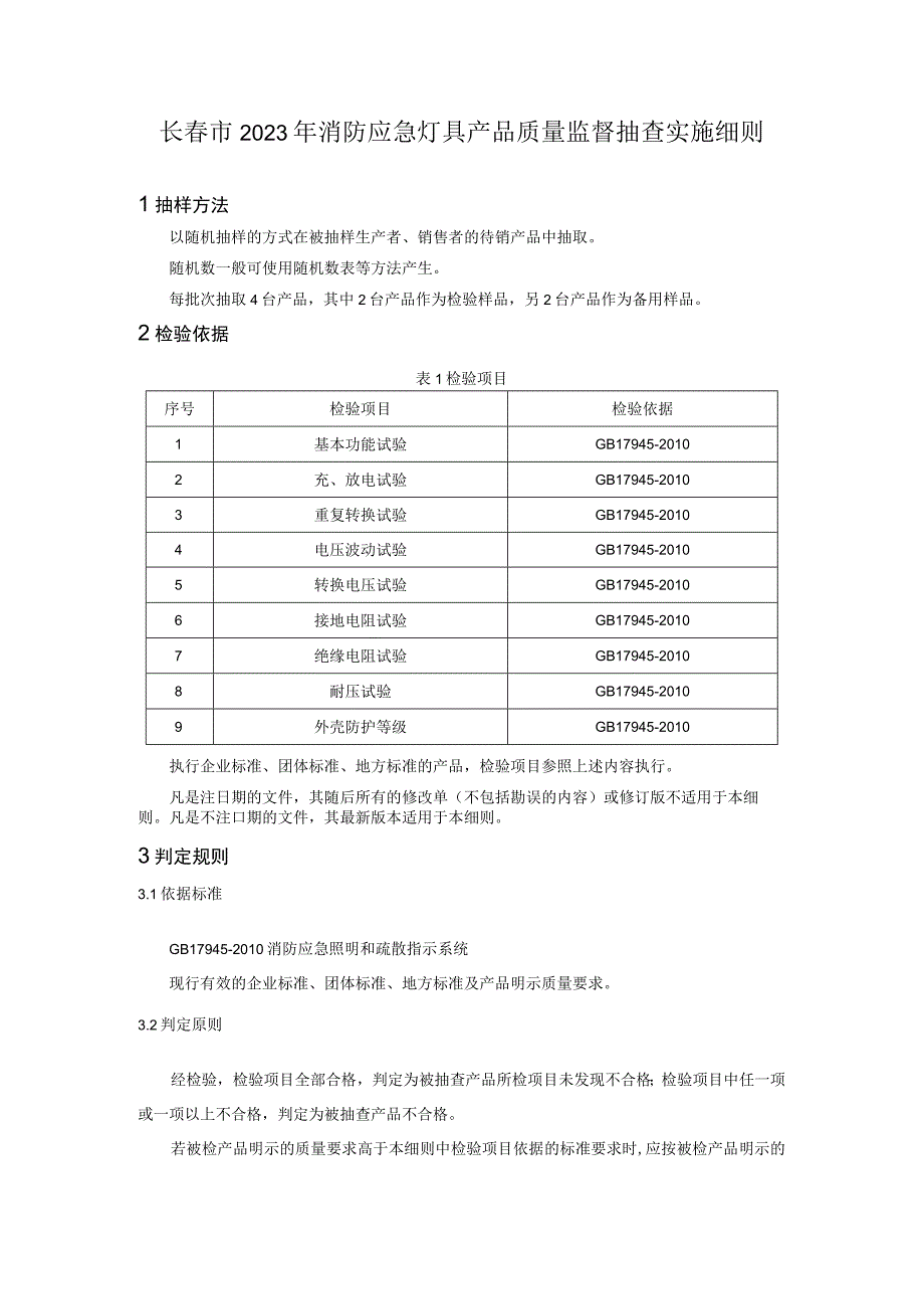 长春市2022年消防应急灯具产品质量监督抽查实施细则.docx_第1页