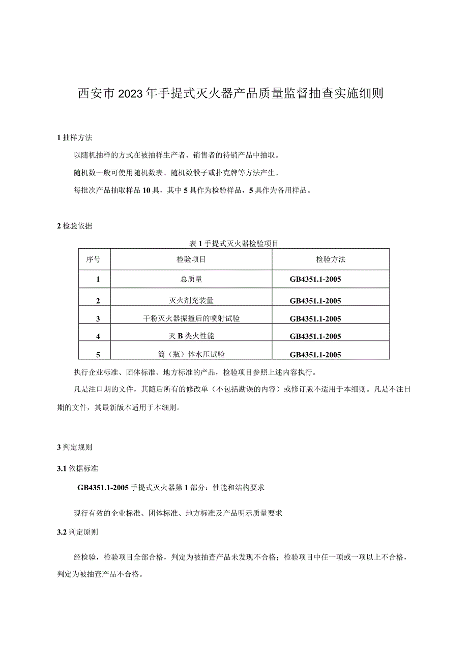 西安市2023年手提式灭火器产品质量监督抽查实施细则.docx_第1页