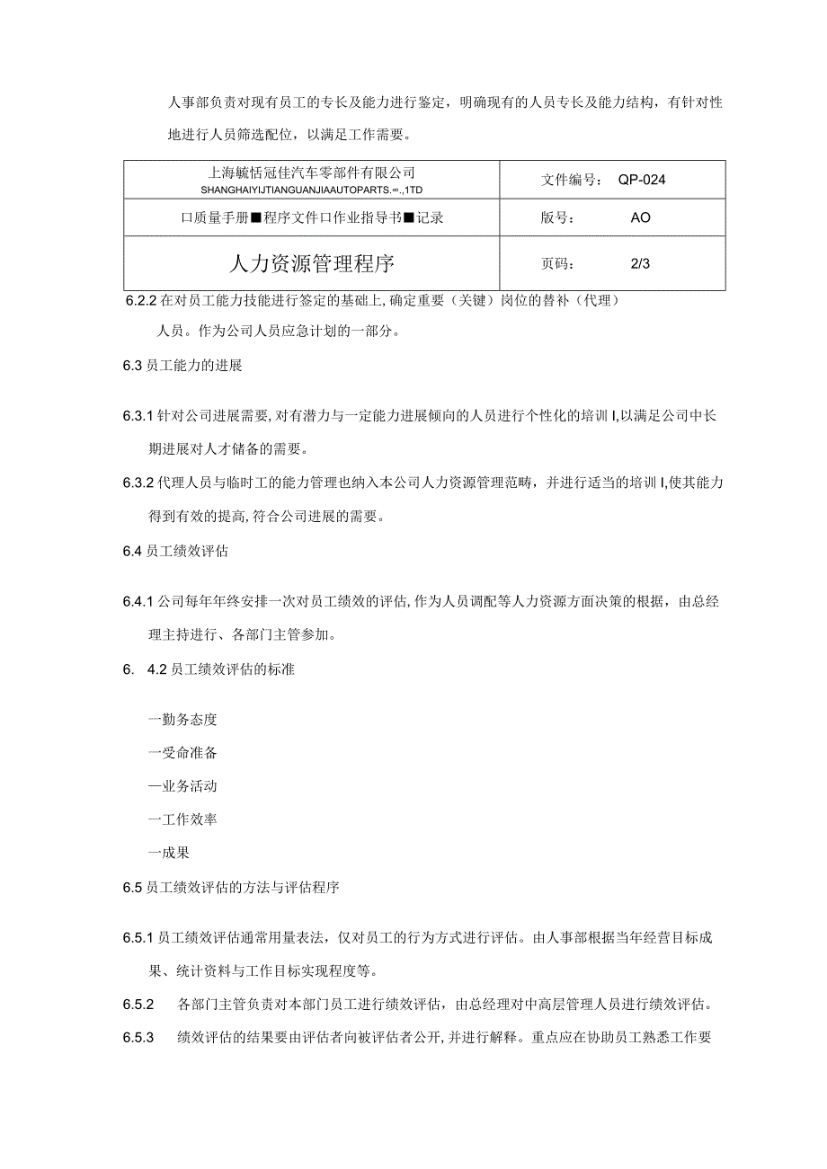 QP024人力资源管理程序.docx_第2页