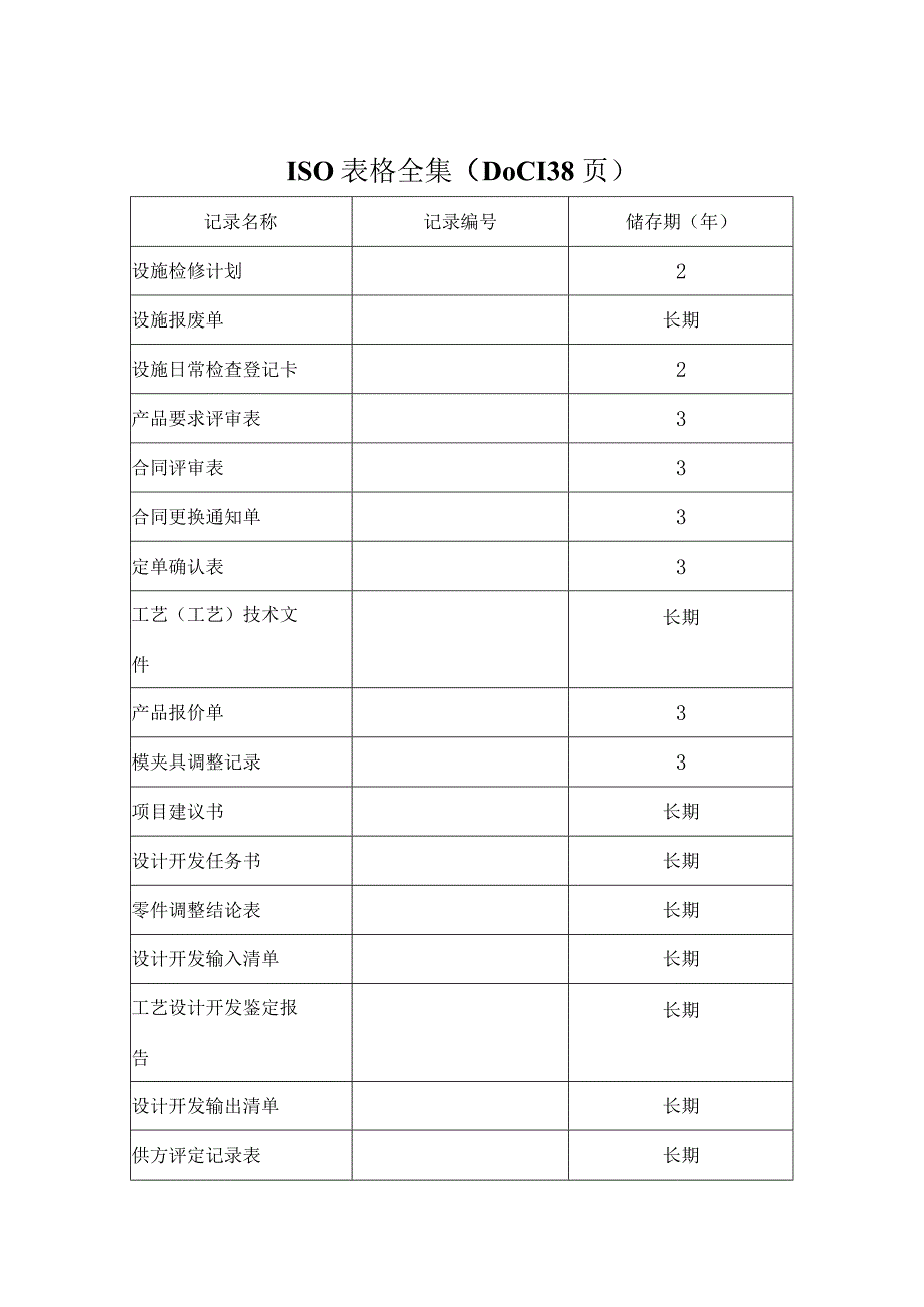 ISO表格全集（DOC138页）.docx_第1页