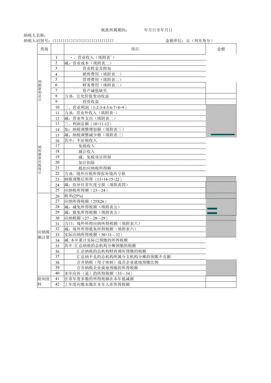 XX企业所得税年度纳税申报表及填报说明.docx_第2页