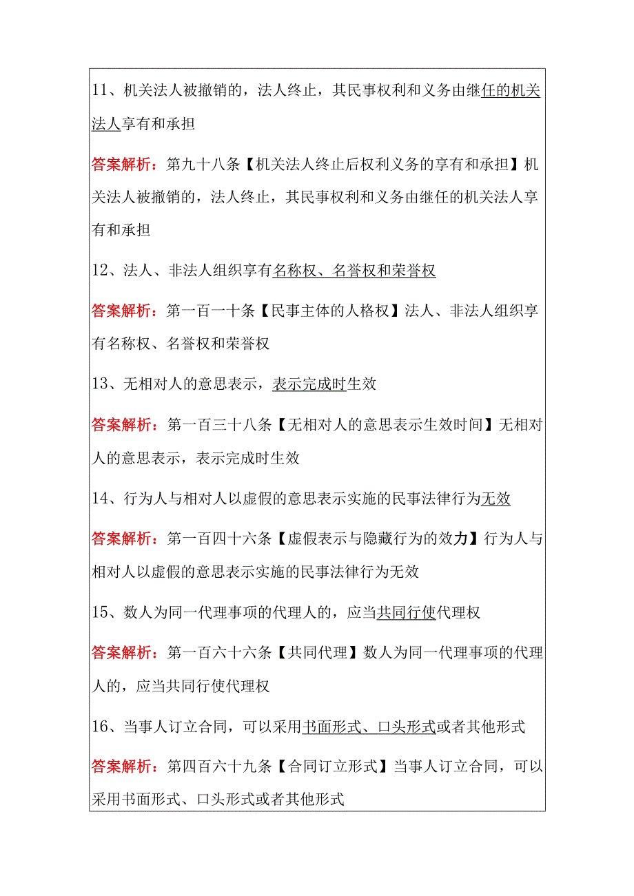 2022民法典知识竞赛应知应会100题题库含答案解析.docx_第3页