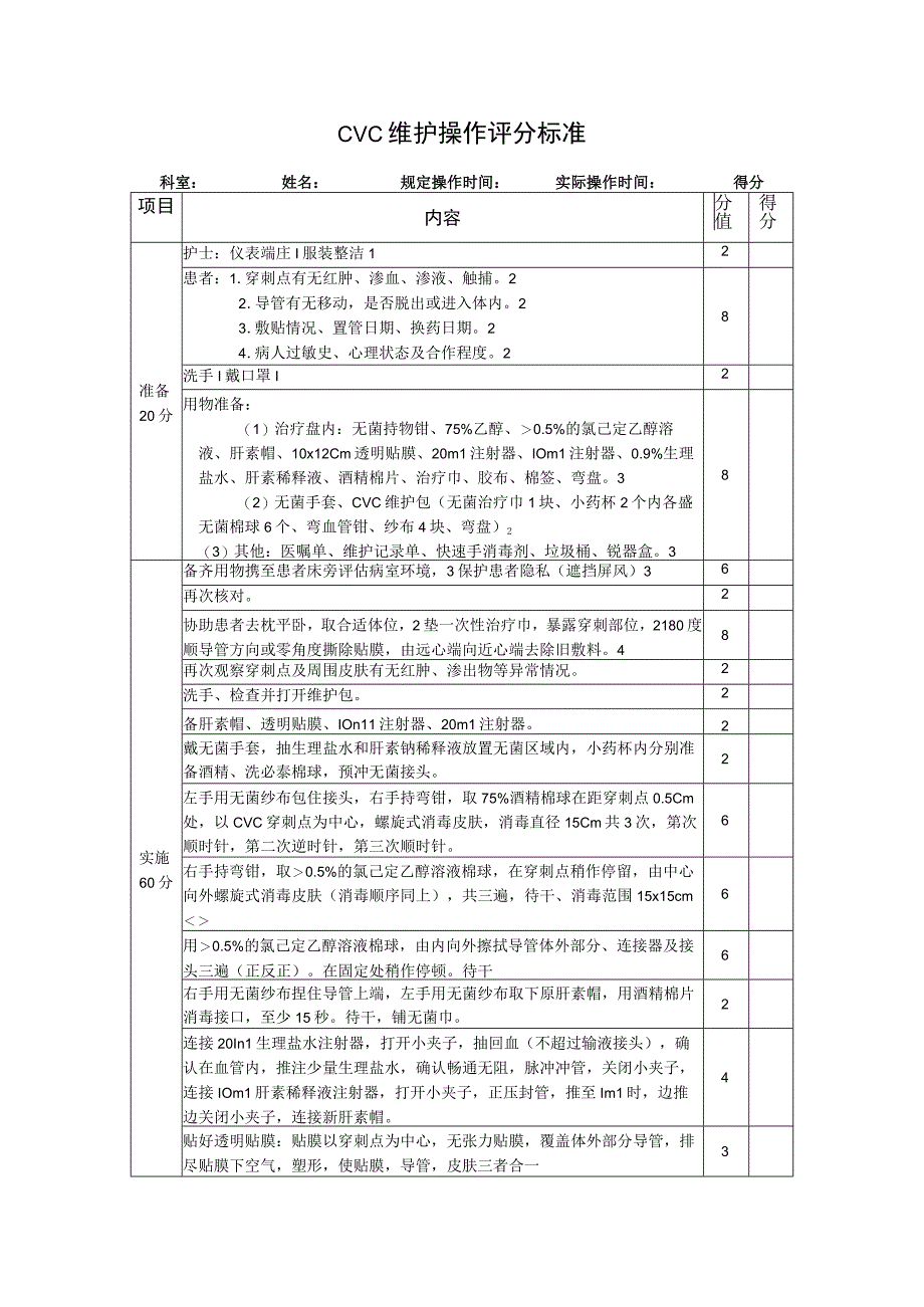 CVC维护操作评分标准.docx_第1页