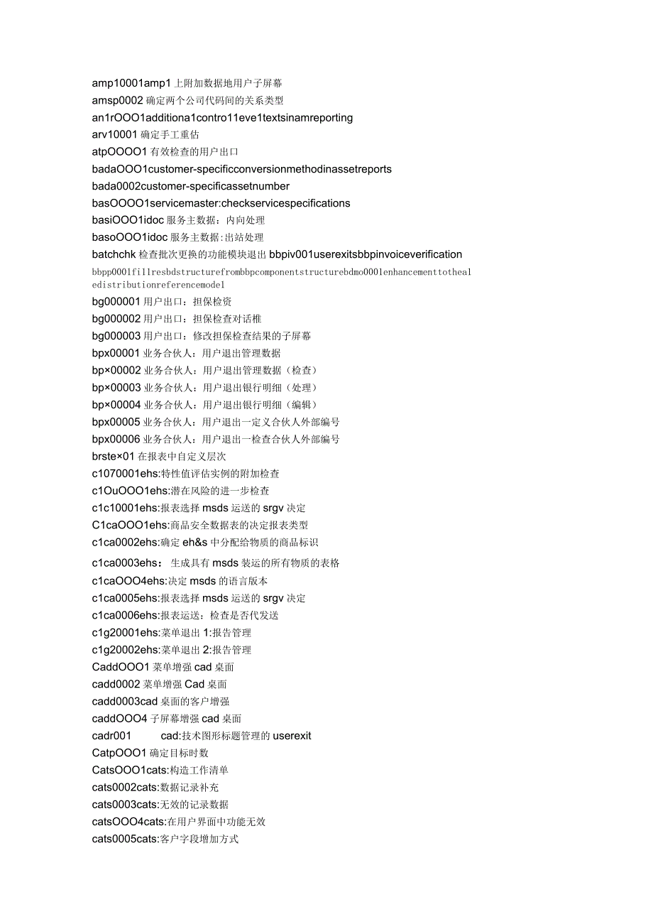 SAP所有模块用户出口资料.docx_第2页