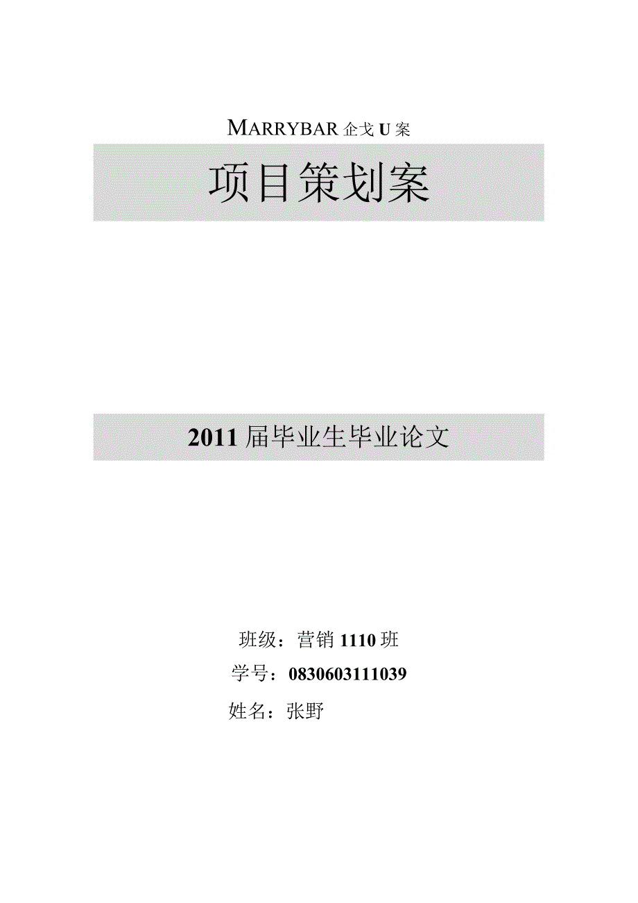 MARRYBAR企划案.docx_第1页