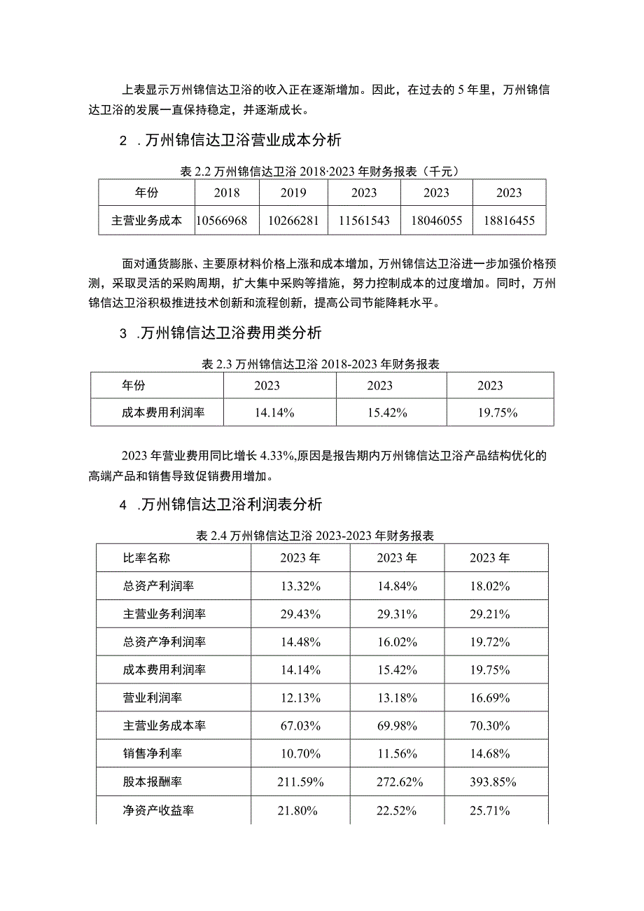 2023《锦信达卫浴盈利能力研究论文3200字》.docx_第2页