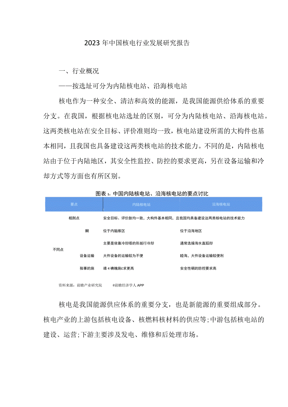 2023年中国核电行业发展研究报告.docx_第1页