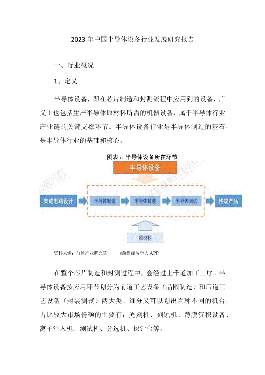 2023年中国半导体设备行业发展研究报告.docx_第1页