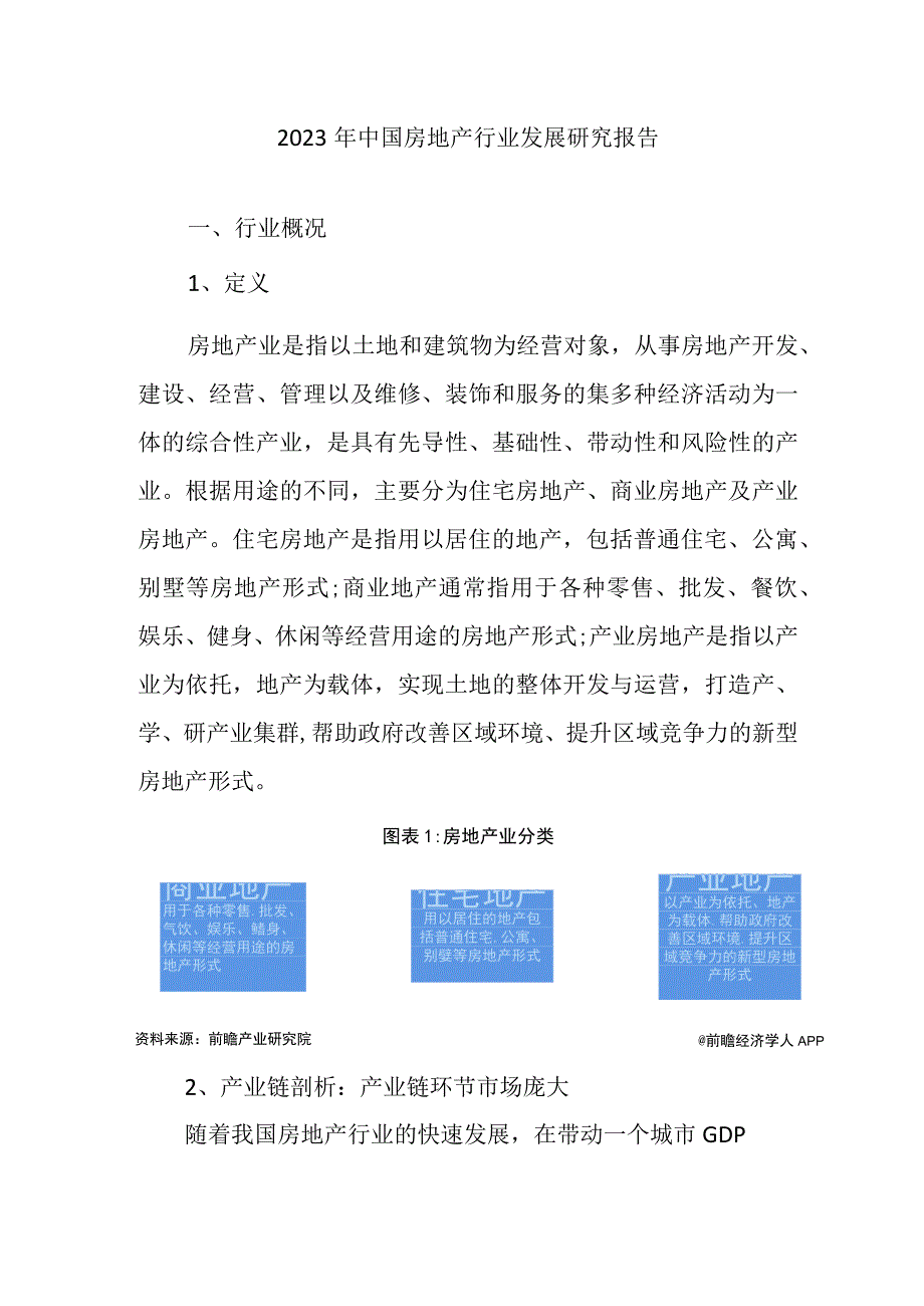 2023年中国房地产行业发展研究报告.docx_第1页