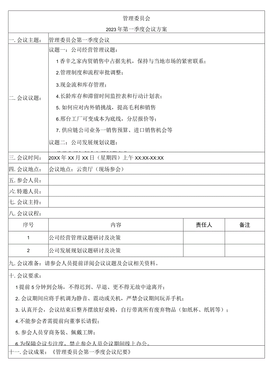 公司管理委员会议通知及会议方案.docx_第2页