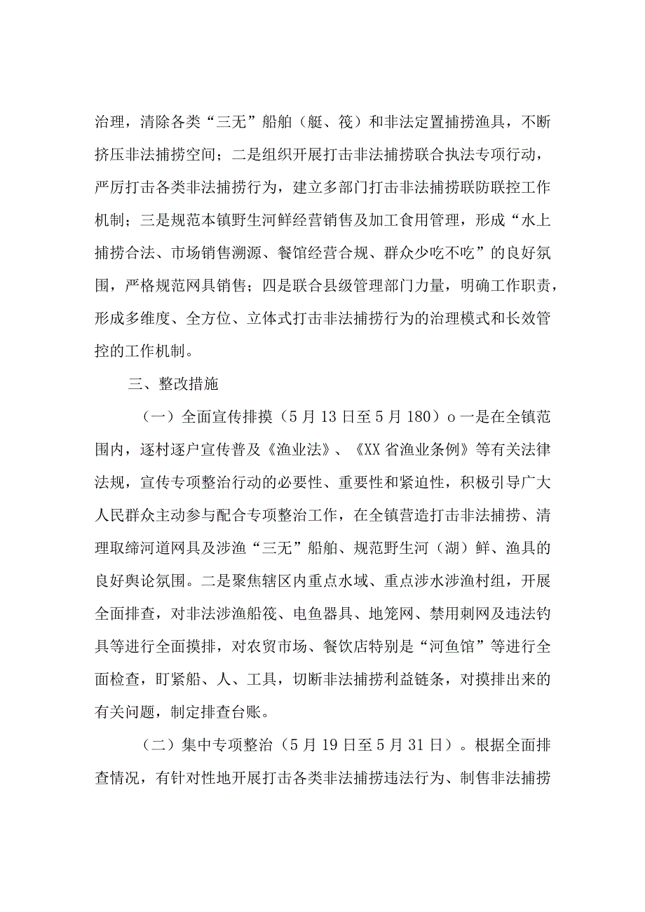 XX镇打击电捕鱼等非法捕捞整改工作方案.docx_第2页