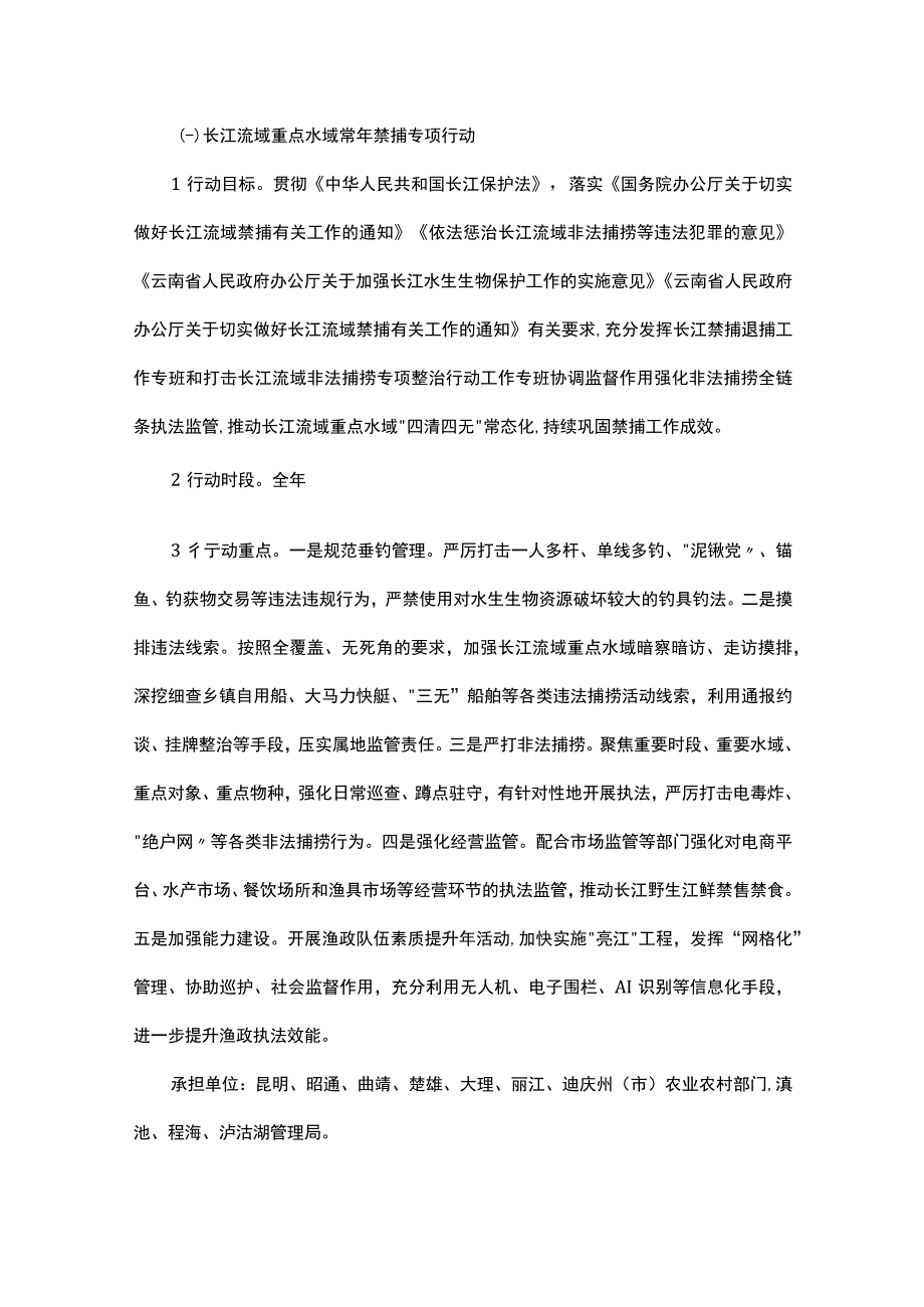 云南省“中国渔政亮剑2023”系列专项执法行动方案.docx_第2页