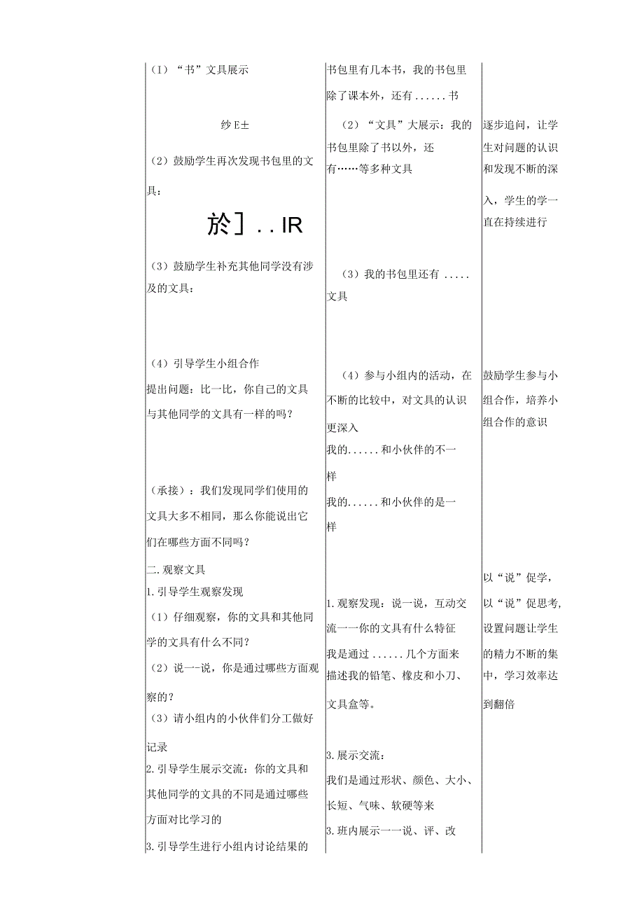 一年级科学上册第8课时《各种各种的文具》教案.docx_第2页