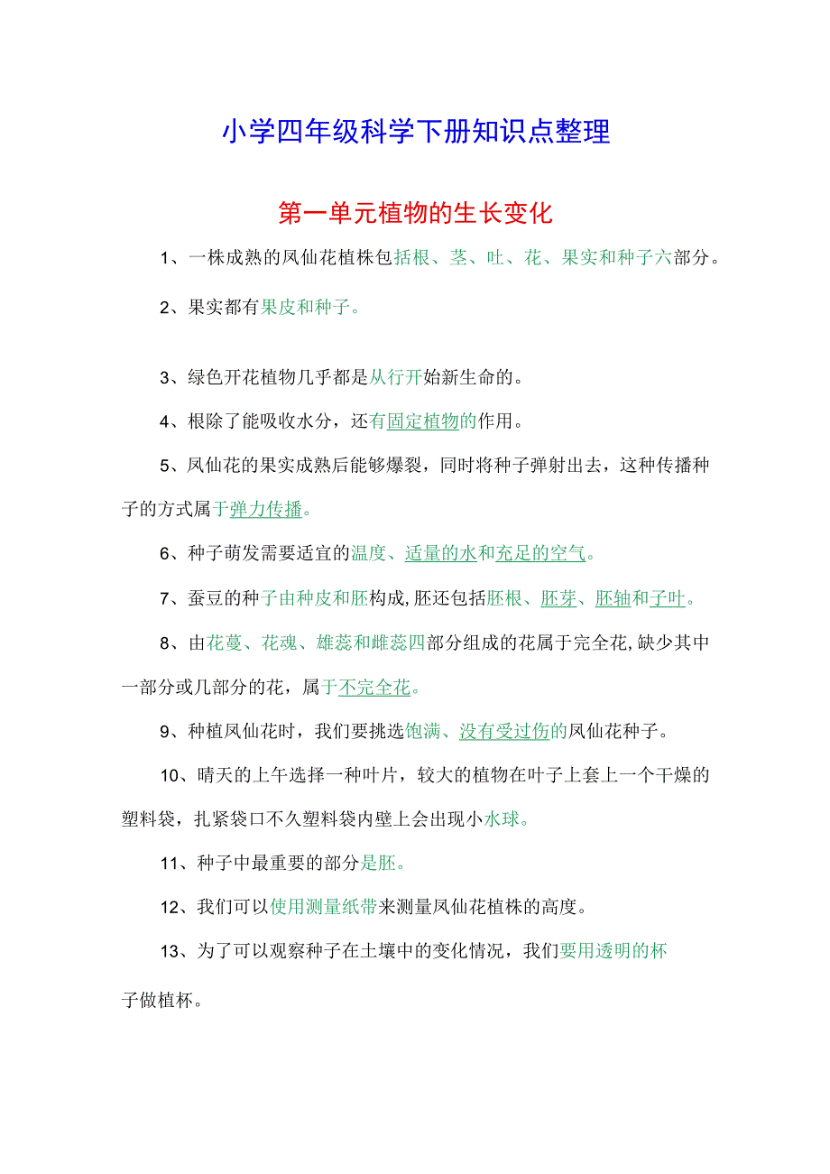 小学四年级科学下册知识点整理.docx_第1页