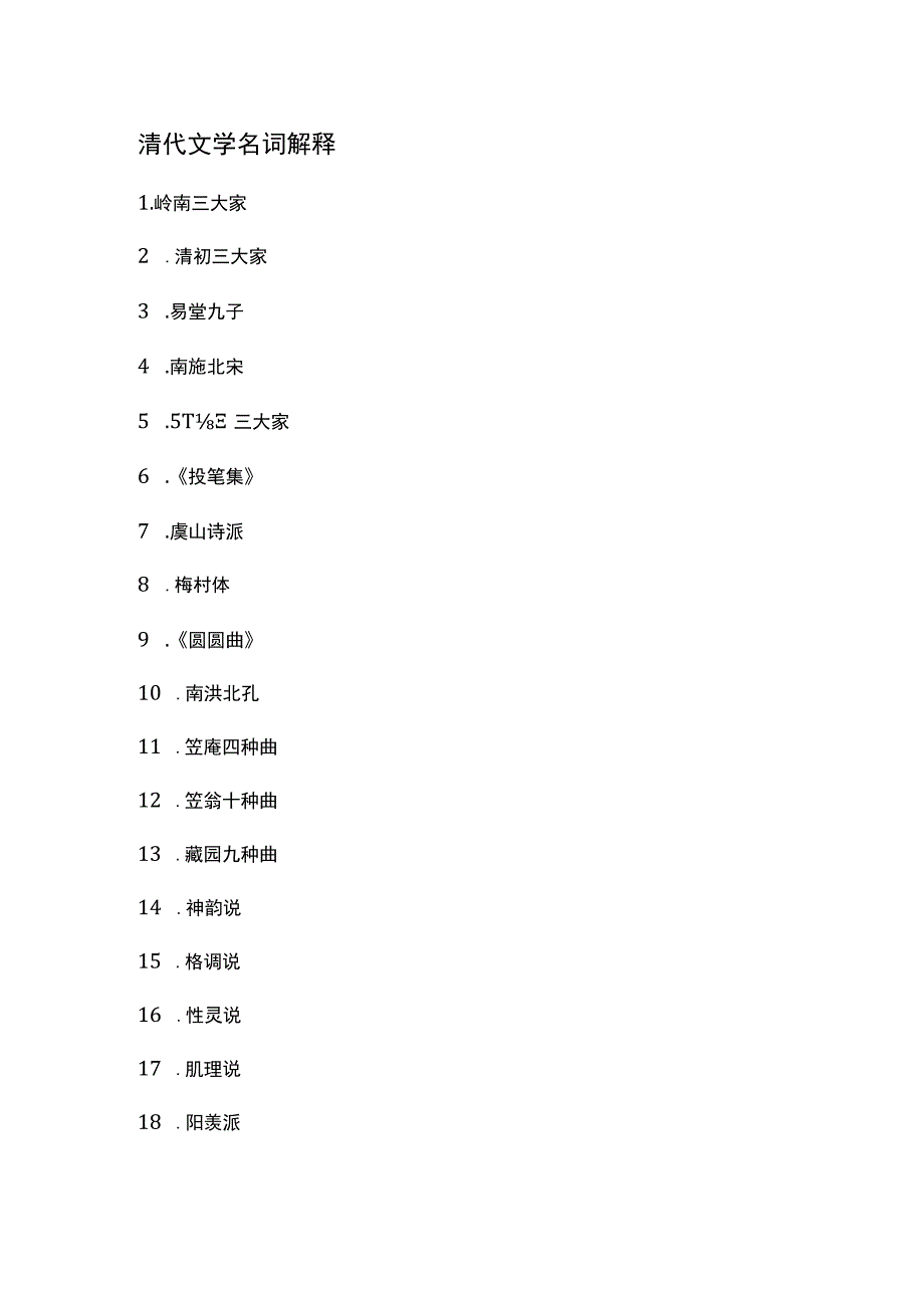 清代文学名词解释.docx_第1页