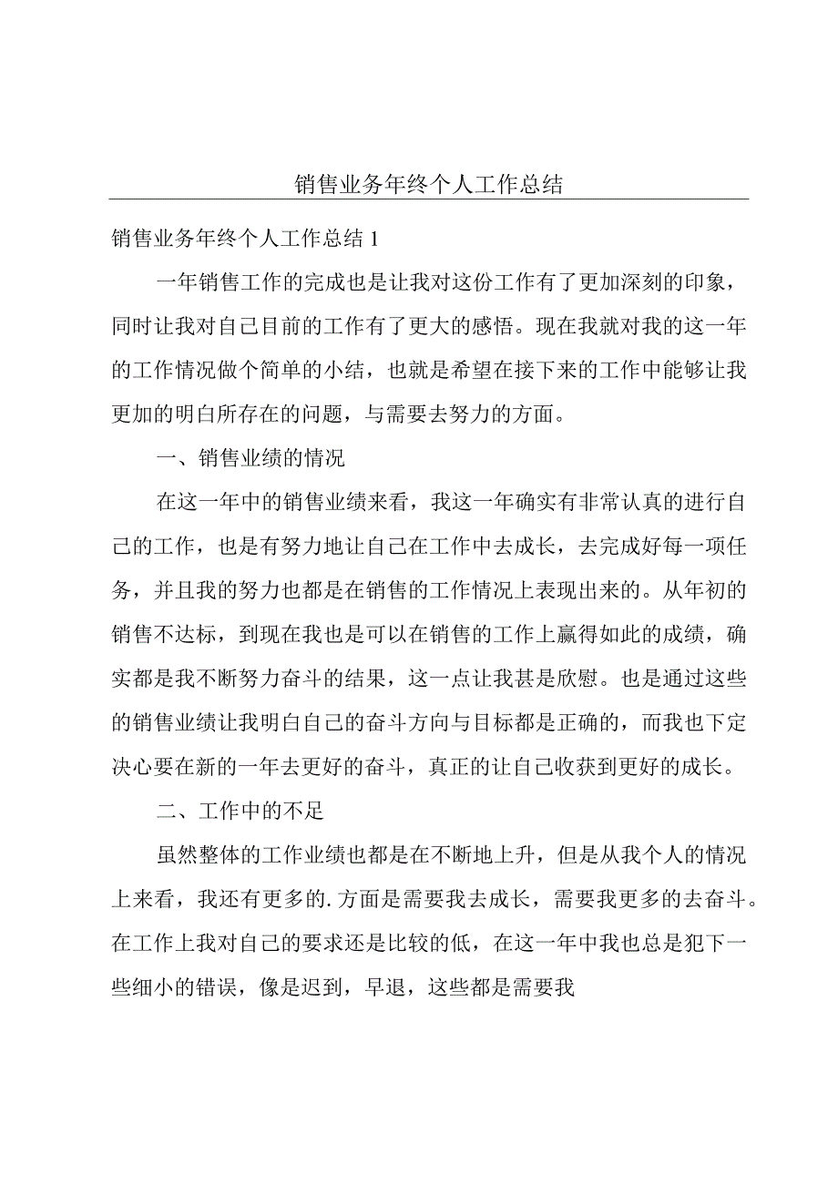 销售业务年终个人工作总结.docx_第1页