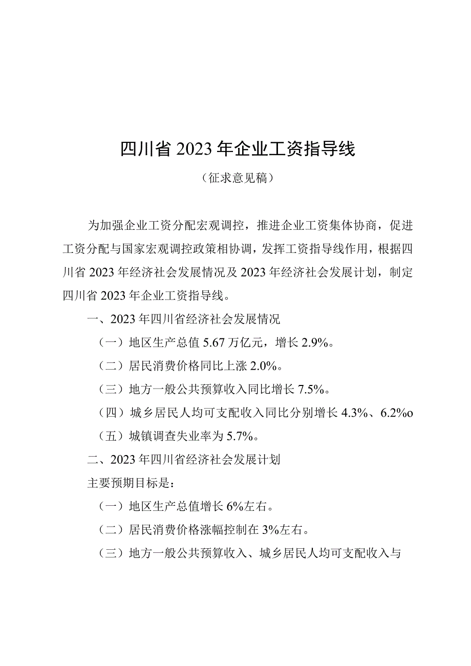 四川省2023年企业工资指导线（征.docx_第1页