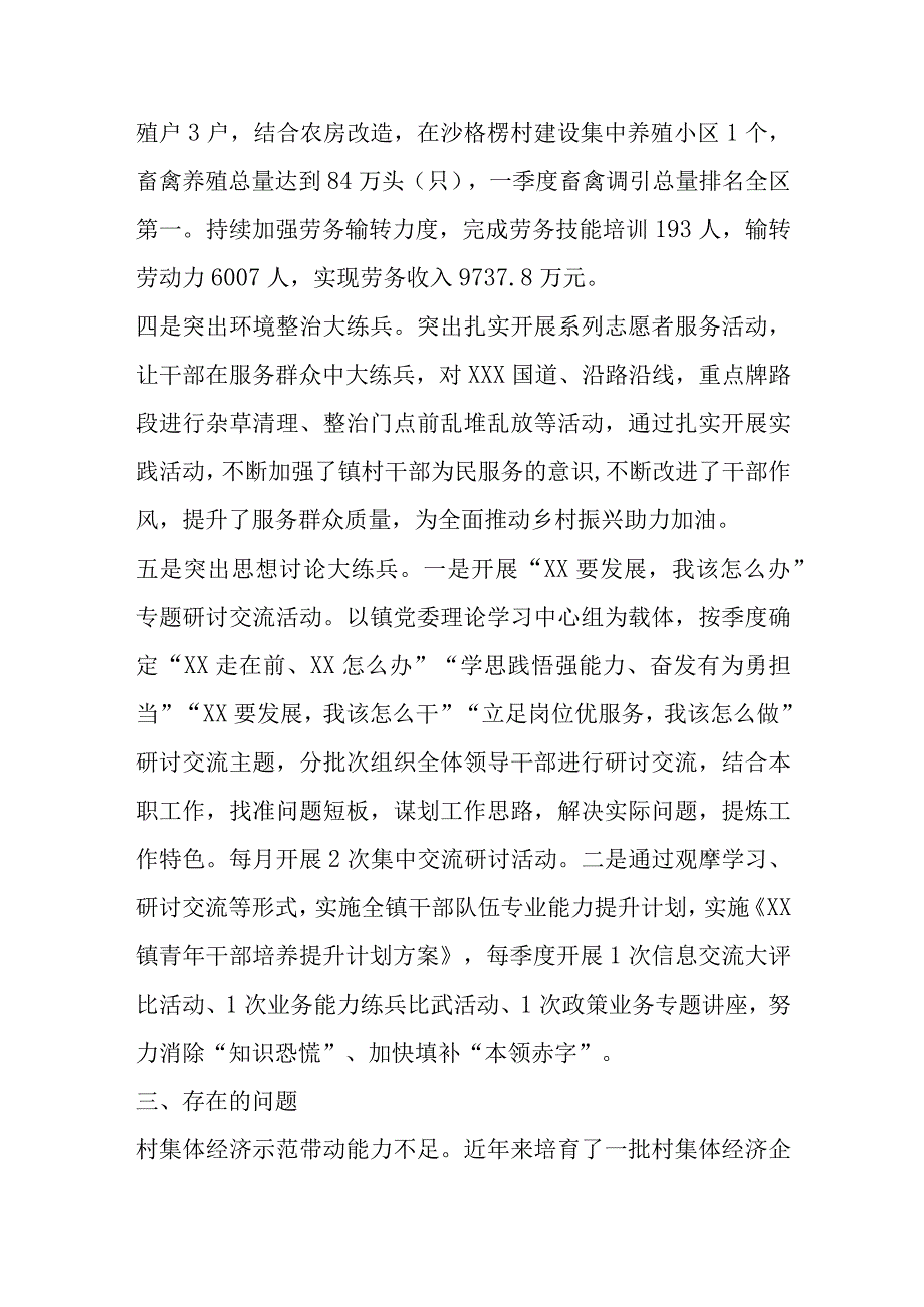 关于某镇关于开展乡村振兴“岗位大练兵、业务大比武”活动情况的报告.docx_第3页