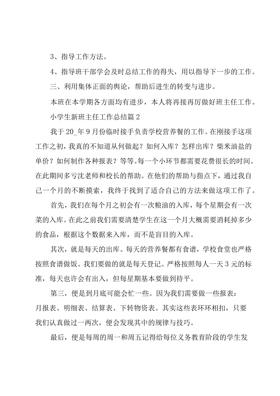 小学生新班主任工作总结（17篇）.docx_第2页