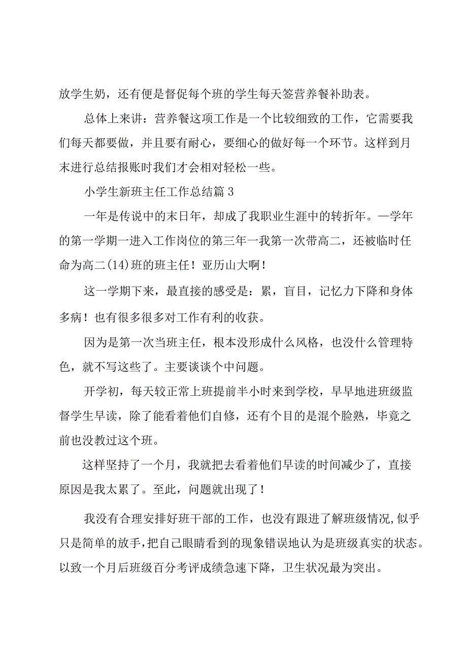 小学生新班主任工作总结（17篇）.docx_第3页