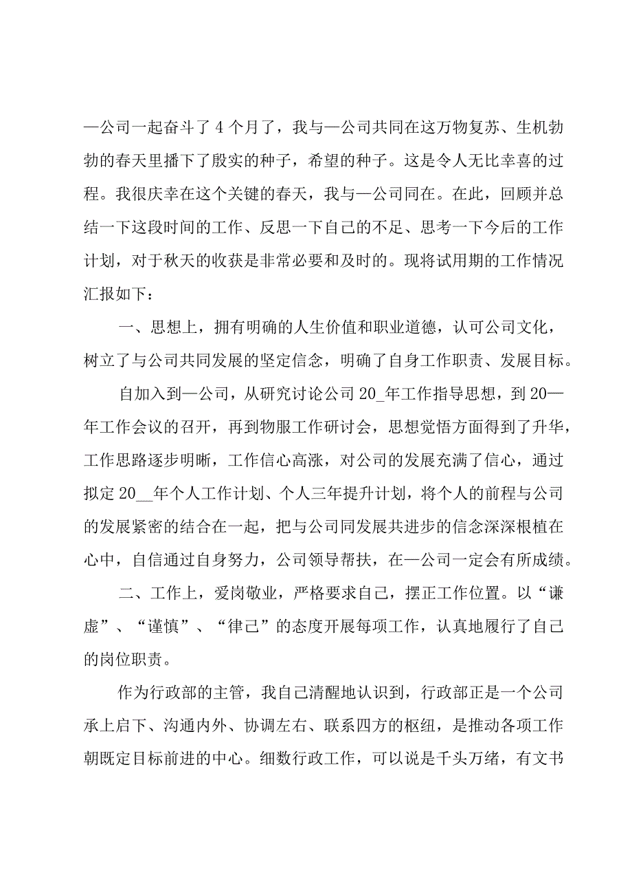 试用期工作总结锦集(15篇).docx_第3页