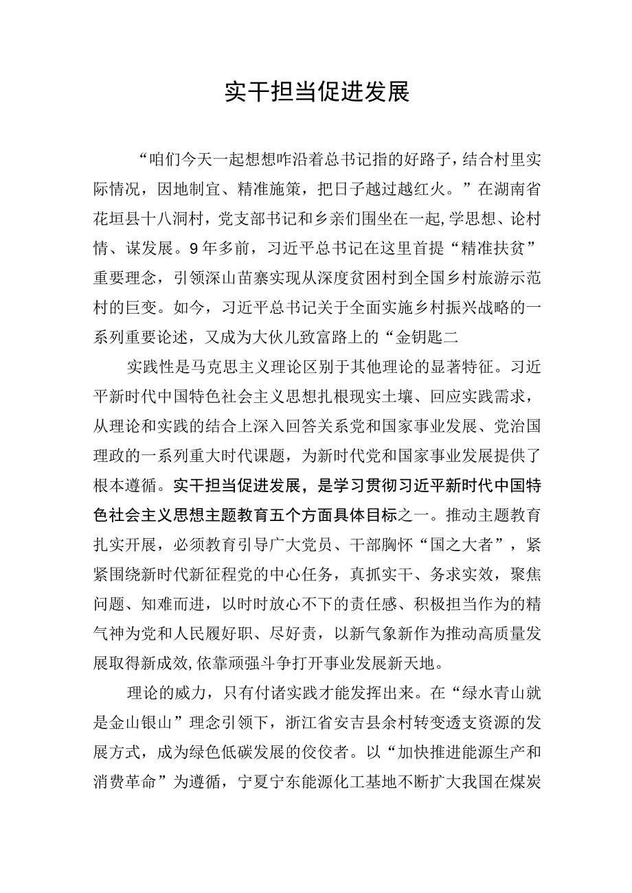 2023年主题教育“实干担当促进发展”以学促干专题学习研讨发言4篇.docx_第2页