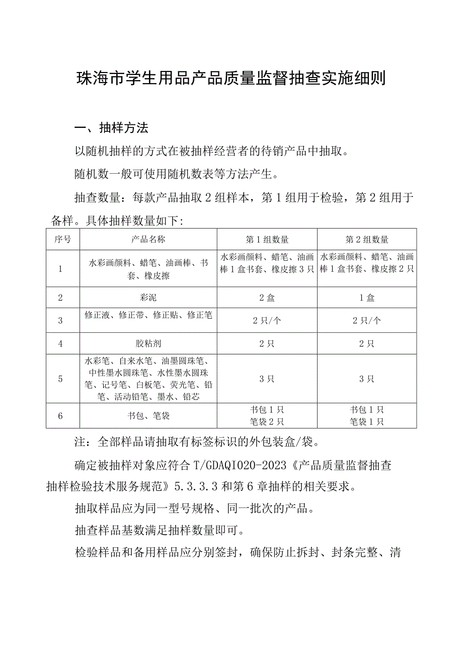 1.珠海市学生用品产品质量监督抽查实施细则.docx_第1页