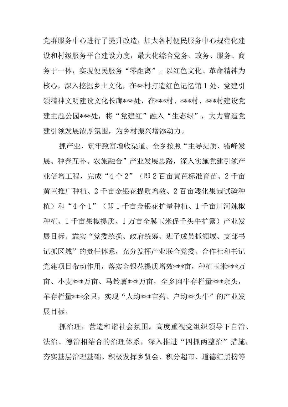 2023乡镇党委党建引领赋能乡村振兴研讨发言经验交流材料工作情况总结报告.docx_第3页