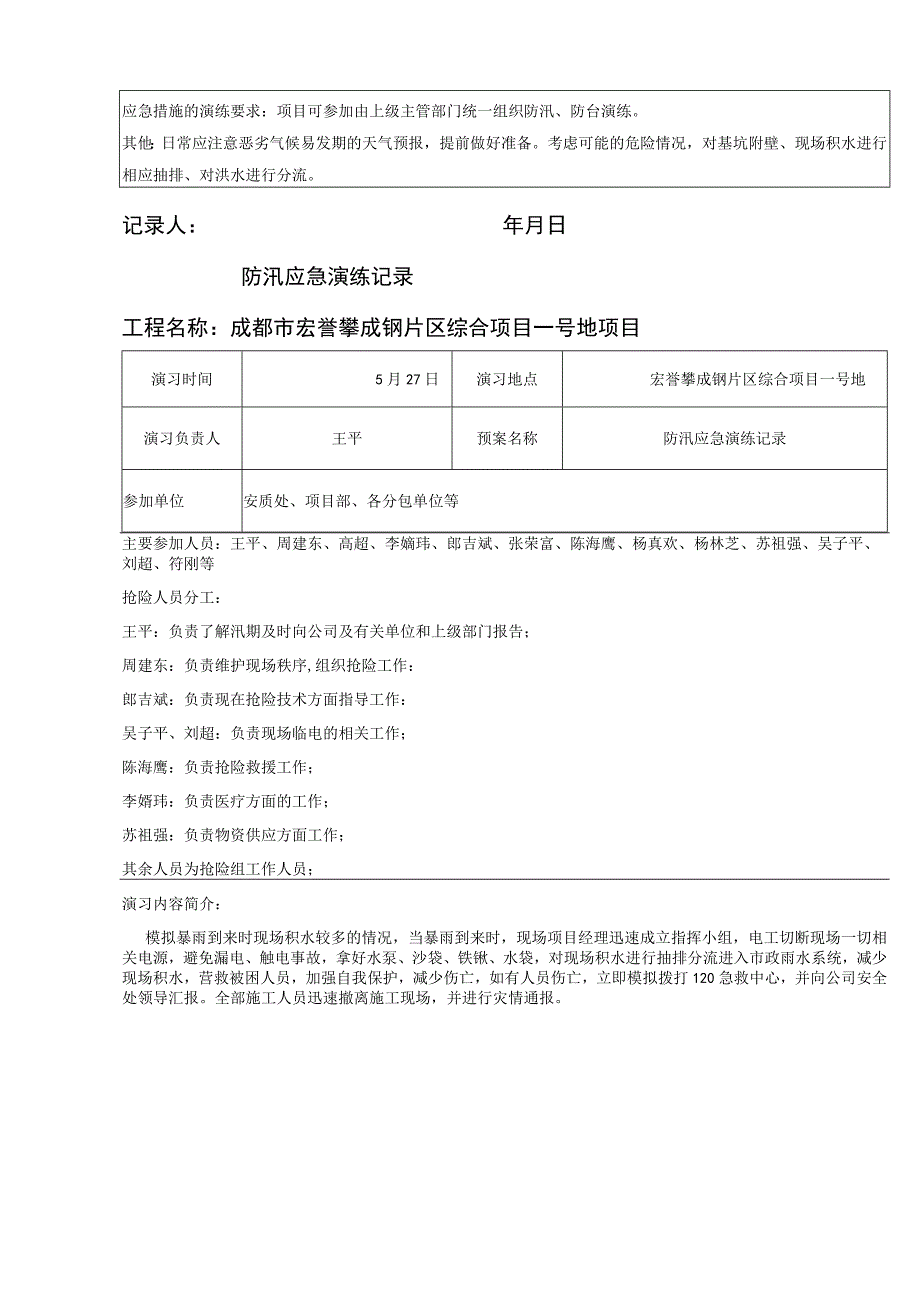 2021年防汛应急演练记录.docx_第2页