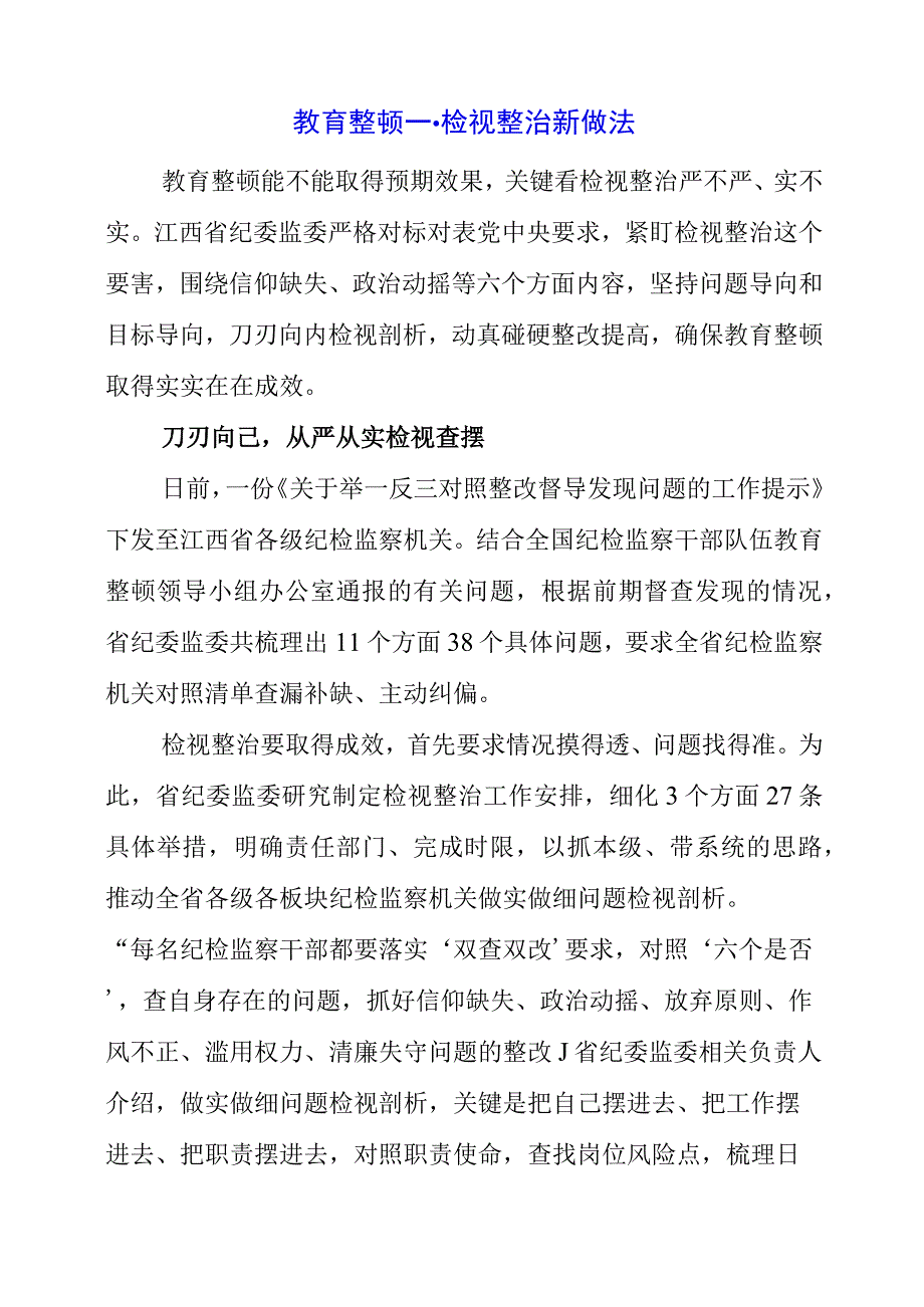 2023年纪检队伍教育整顿个人学习心得与分享.docx_第1页