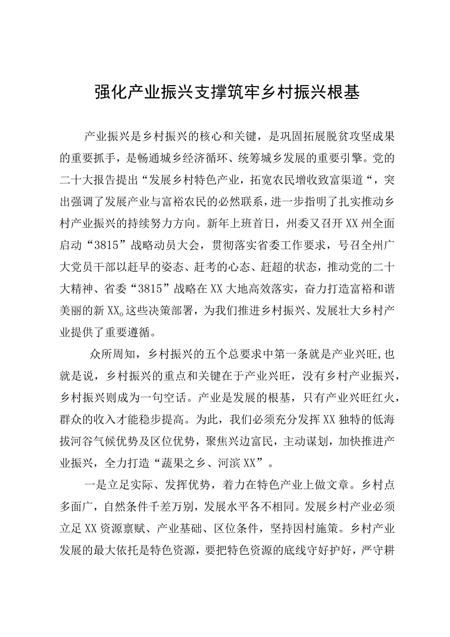 产业振兴研讨发言.docx_第1页