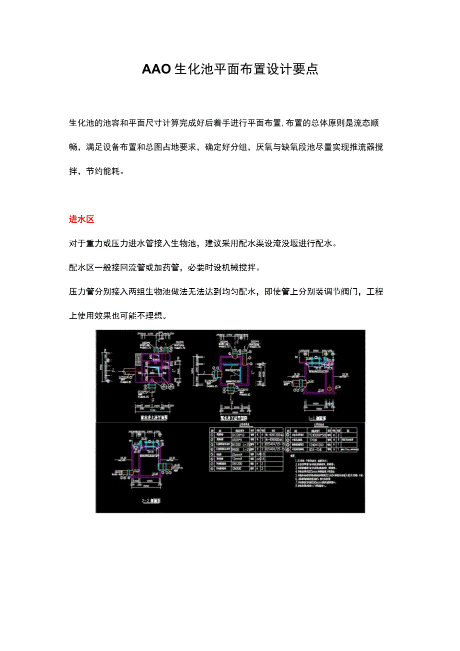 AAO生化池平面布置设计要点.docx_第1页