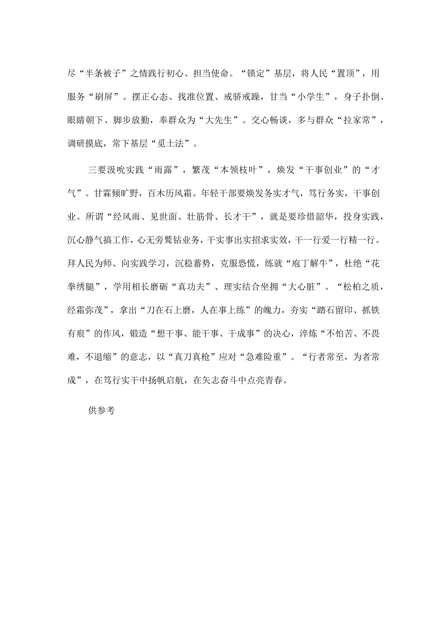 年轻干部座谈会交流发言供借鉴.docx_第2页