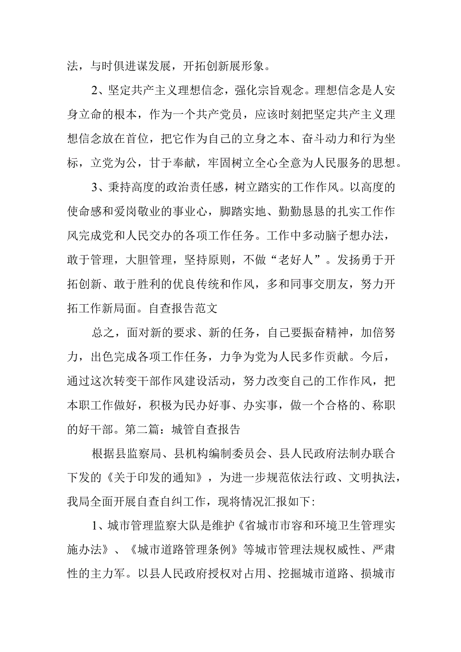 城管自查报告九篇.docx_第3页