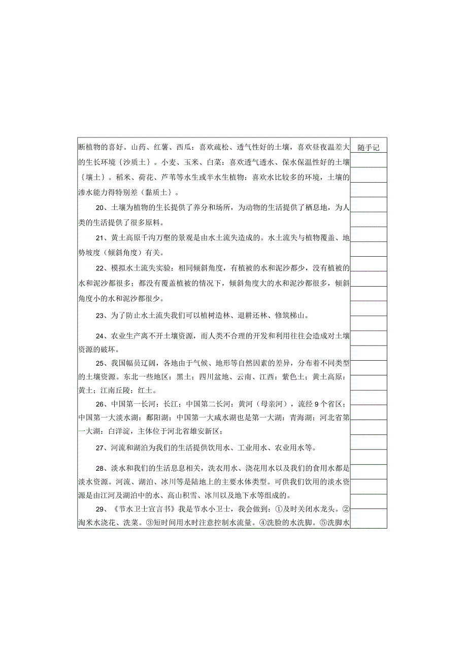 冀人版四年级科学下册全册知识点整理.docx_第1页