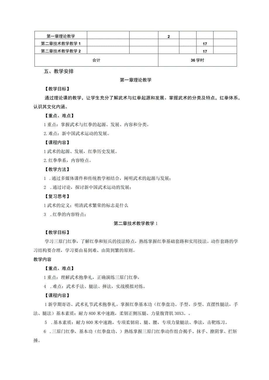 大学体育二（武术）教学大纲.docx_第2页