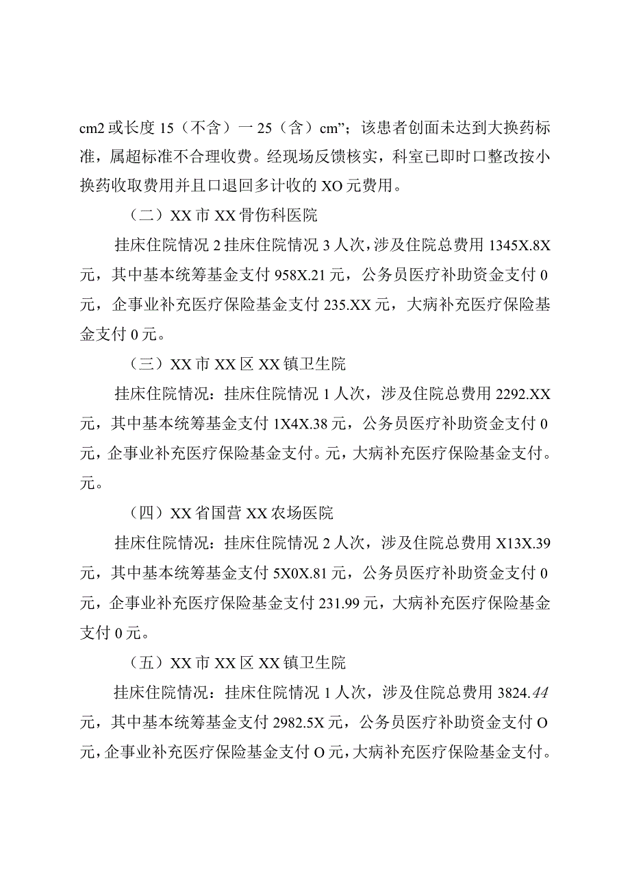 关于市区医保定点医院2023年第二季度履行医保服务协议检查情况的通报.docx_第3页