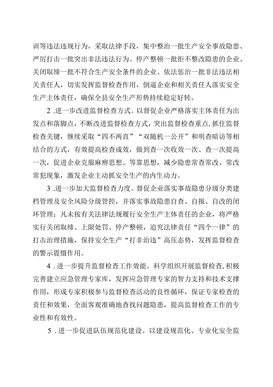 县2023年安全生产监管执法工作计划.docx_第2页