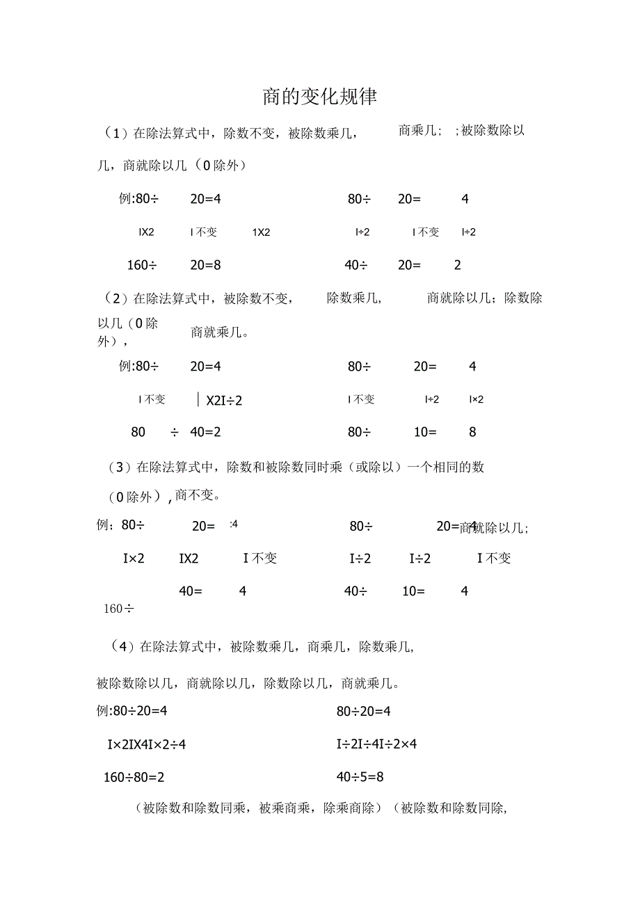 商的变化规律教学设计.docx_第1页