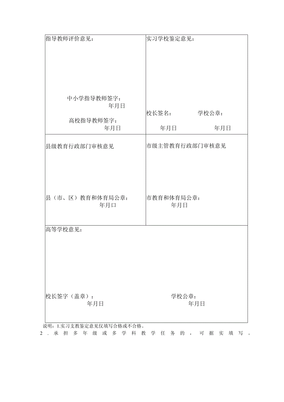 师范生实习支教鉴定表.docx_第3页