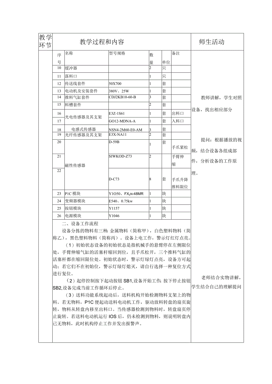 典型机电设备安装与调试 西门子 第3版 教案 项目十六 物料搬运、分拣及组合设备的组装与调试（三）.docx_第2页