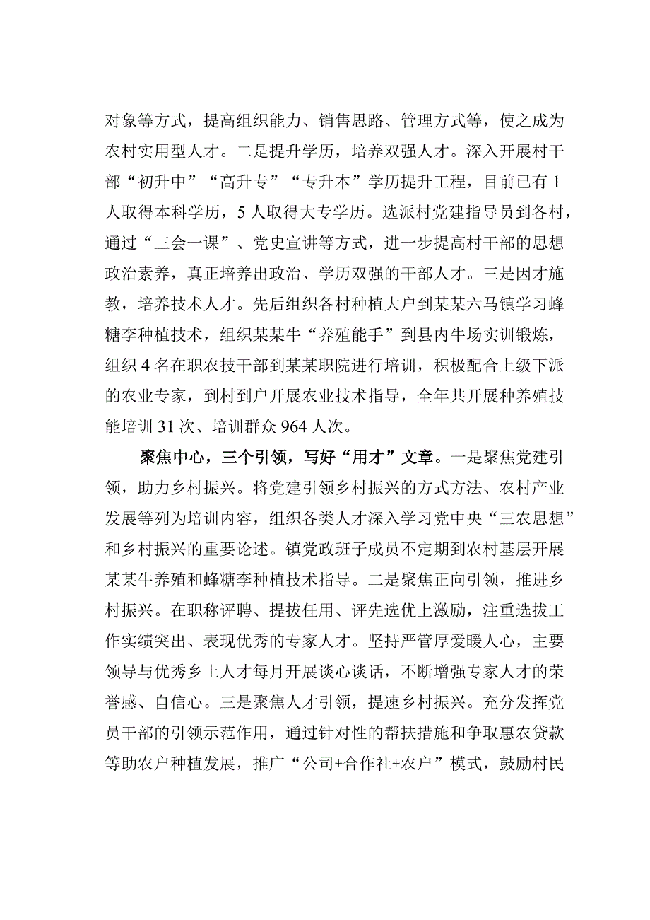 某某县写好人才“三篇文章”激发乡村振兴活力经验交流材料.docx_第2页